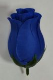 Бутон розы ВК-02, синяя, шелк 9 см упак 20 шт